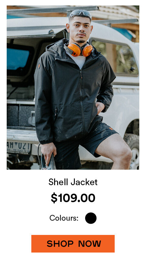 FUZE Men's Lightweight Shell Jacket - Black