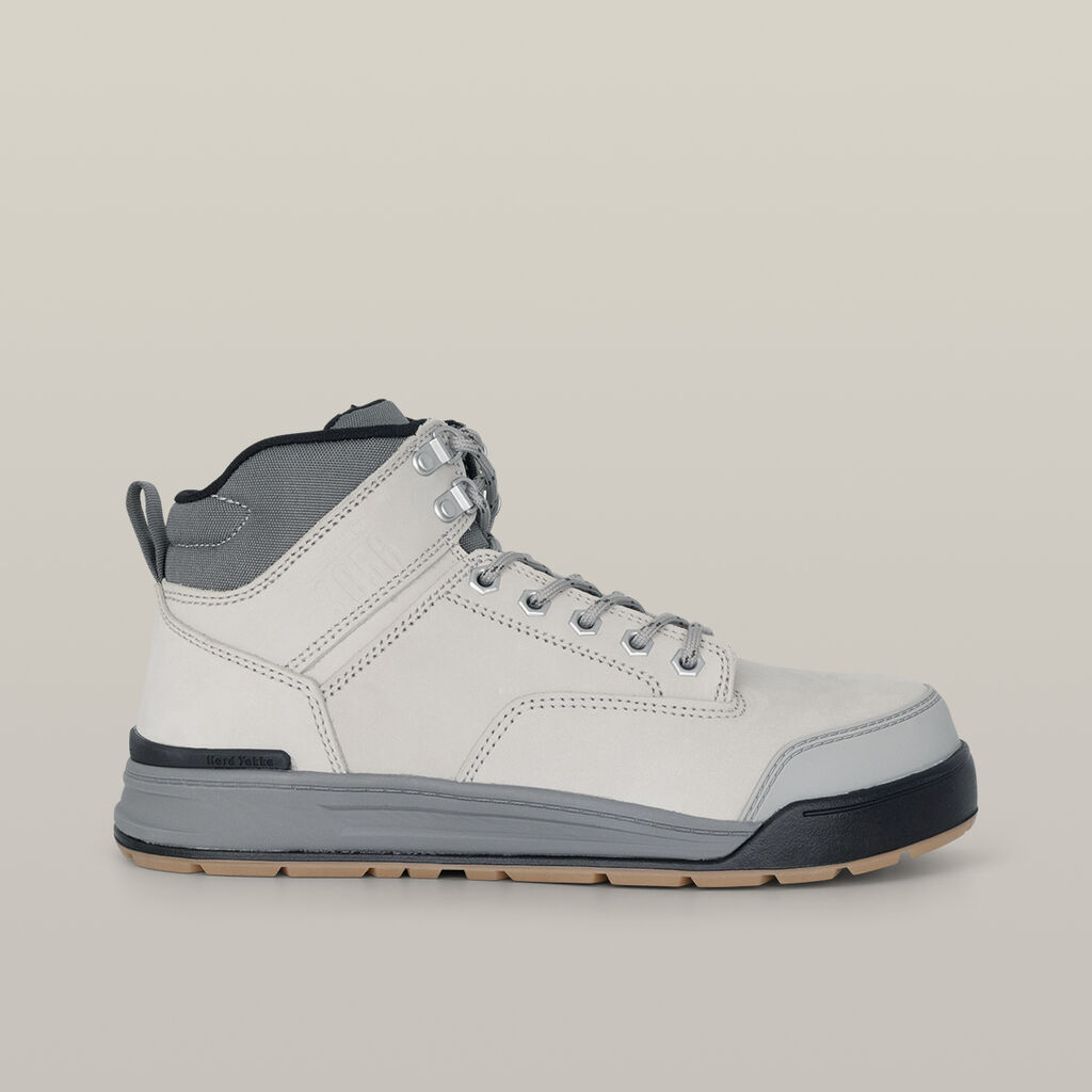 3056 Lace Up & Side Zip Steel Toe Safety Boot - Grey