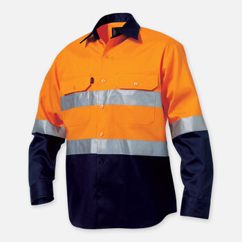 Originals Hi-Vis Reflective Two Tone Long Sleeve Work Shirt 