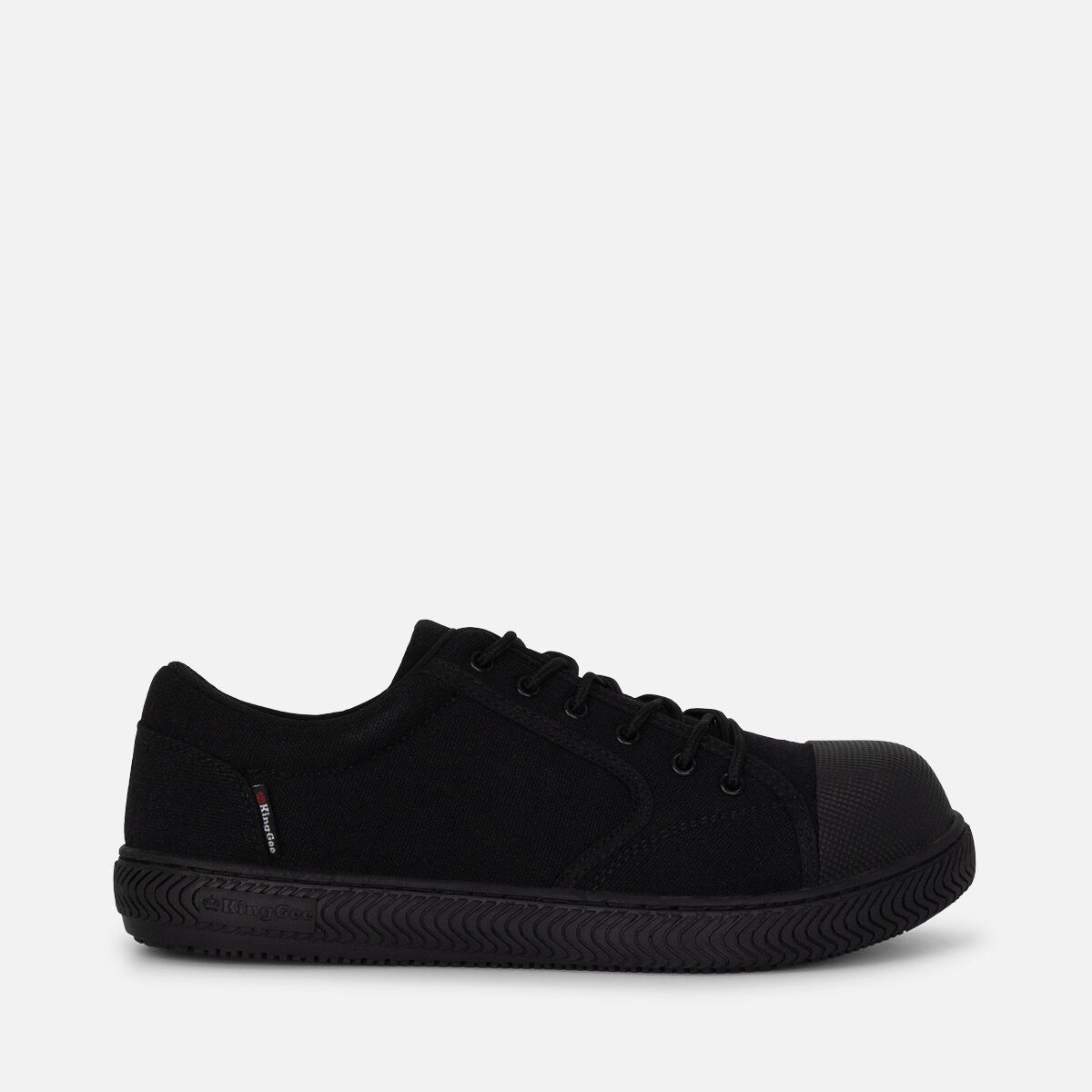 p Grip 3000 Slip Resistant Canvas Safety Shoes Black KingGee New Zealand p