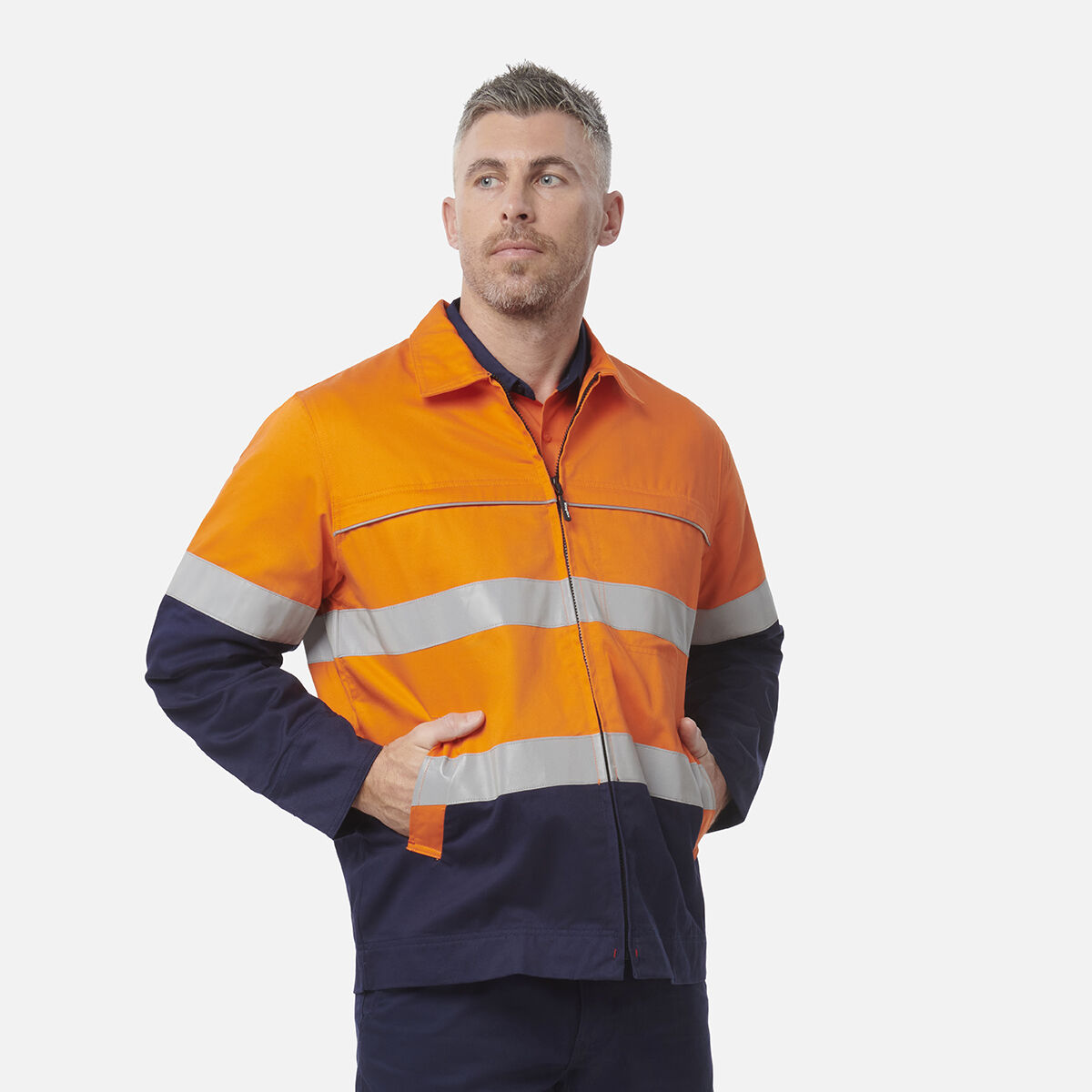 Originals Hi-Vis Reflective Cotton Drill Work Jacket | KingGee