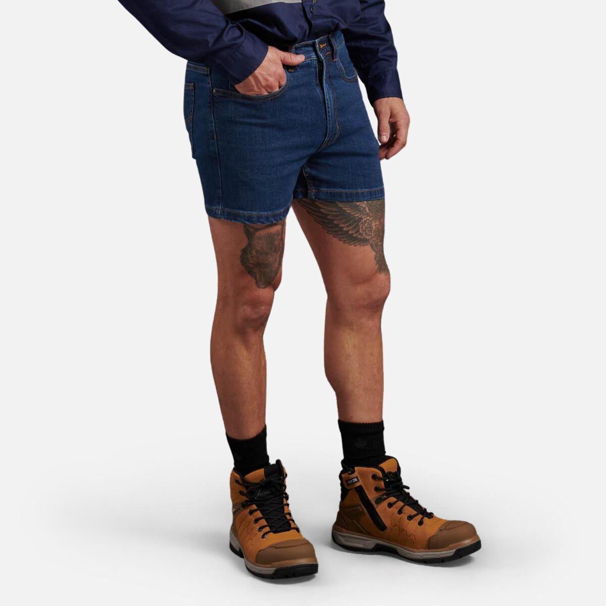 Denim store work shorts