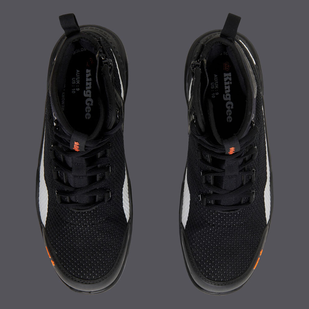 Pro Cool Hi-Vis Mesh Composite Toe Safety Work Boots - Black