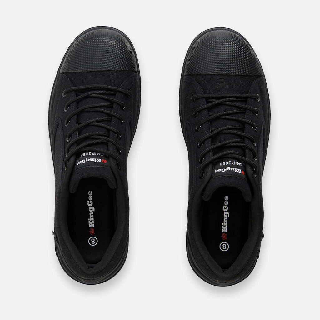 Grip 3000 Slip Resistant Canvas Safety Shoes - Black