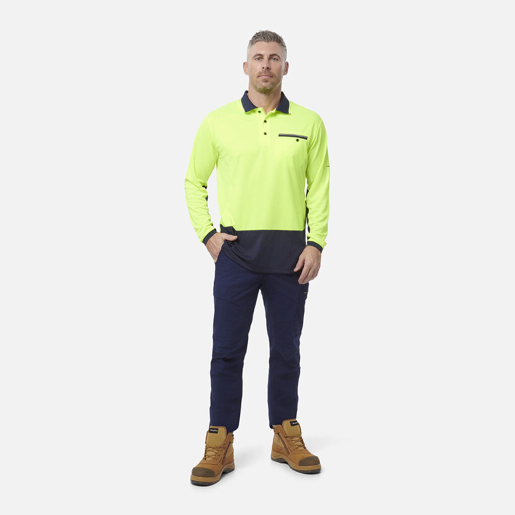Workcool Hyperfreeze Hi-Vis Lightweight Long Sleeve Polo 