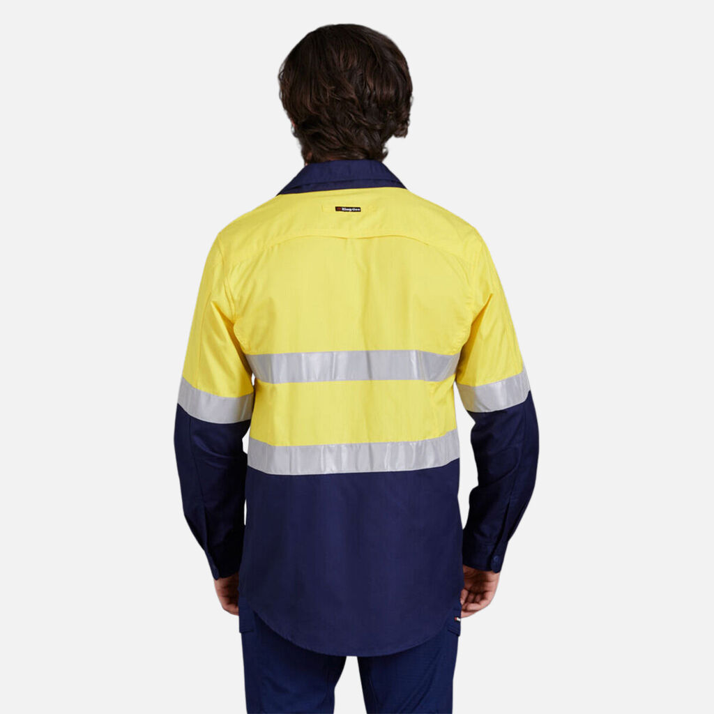 Workcool 2 Hi-Vis Reflective Two Tone Long Sleeve Work Shirt