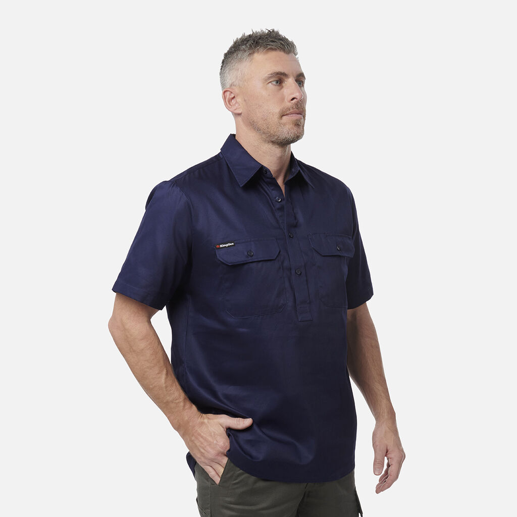 Originals Short Sleeve Closed Front Cotton Drill Work Shirt