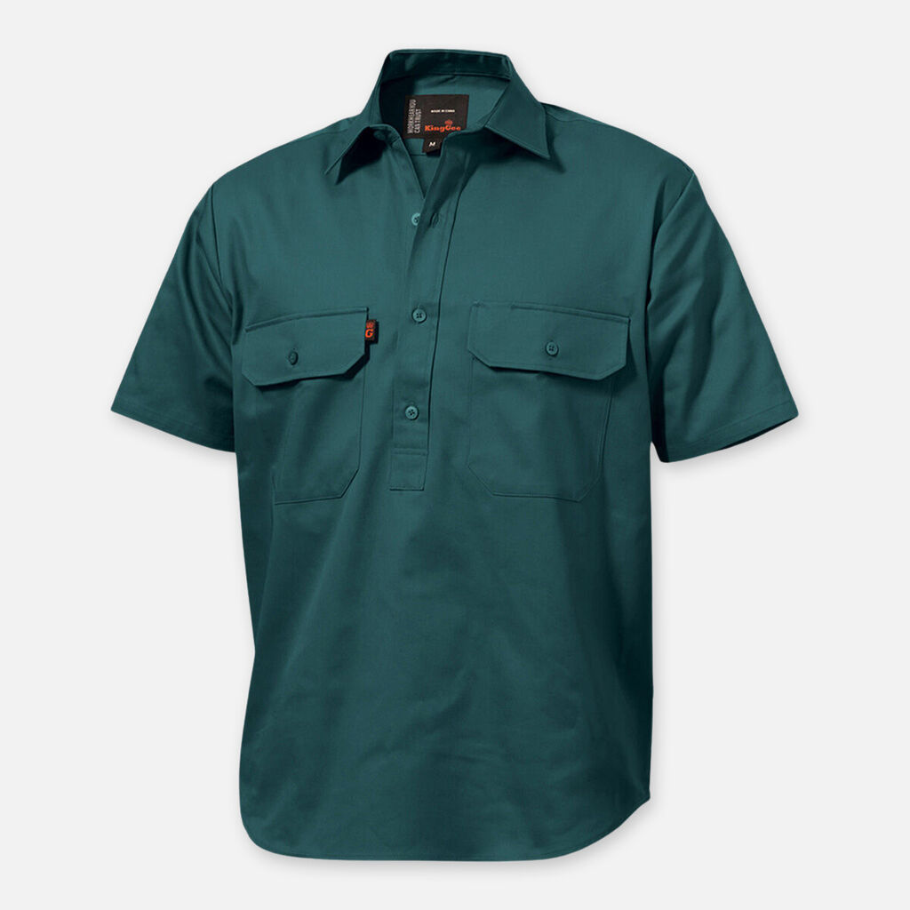 Originals Short Sleeve Closed Front Cotton Drill Work Shirt