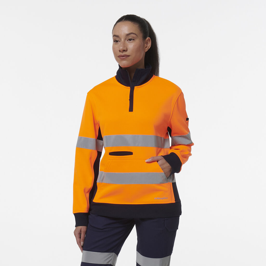 Women's Reflective Spliced 1/4 Zip Fleece