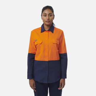 Women's Workcool Vented Spliced Shirt Long Sleeve