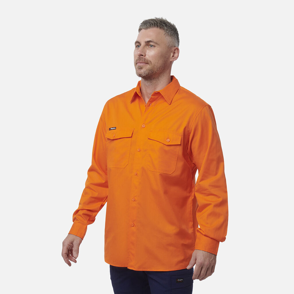 Workcool 2 Hi-Vis Long Sleeve Drill Work Shirt