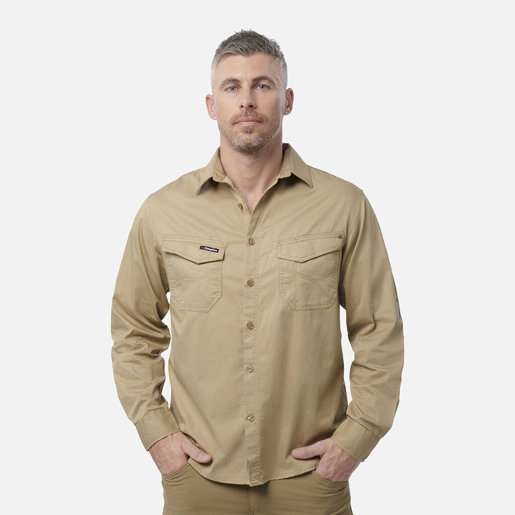Tradies Lightweight Cotton Drill Long Sleeve Work Shirt