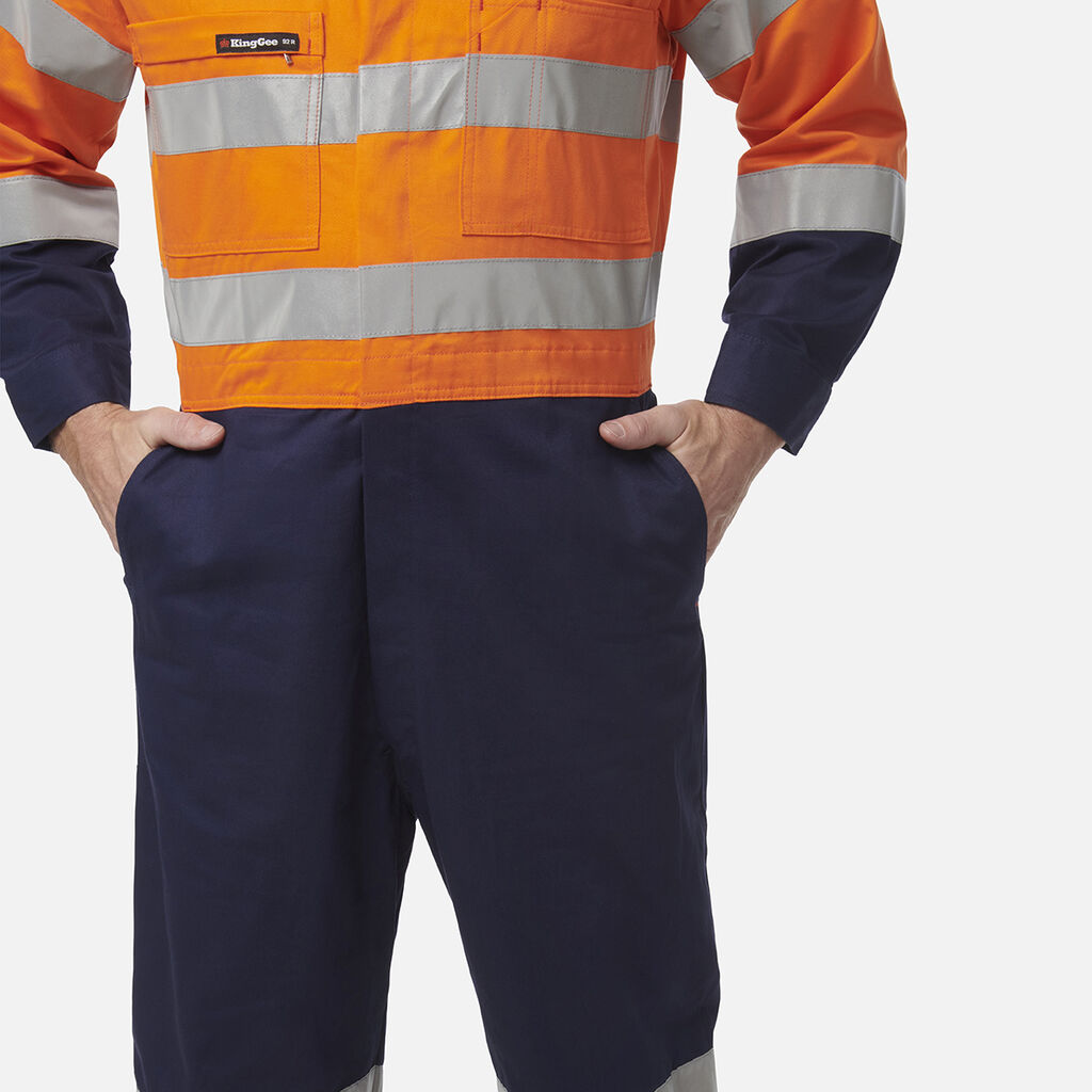 Originals Hi-Vis Reflective Two Tone Drill Work Overalls 