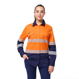 Women's Workcool Spliced Stretch Taped Long Sleeve Shirt 