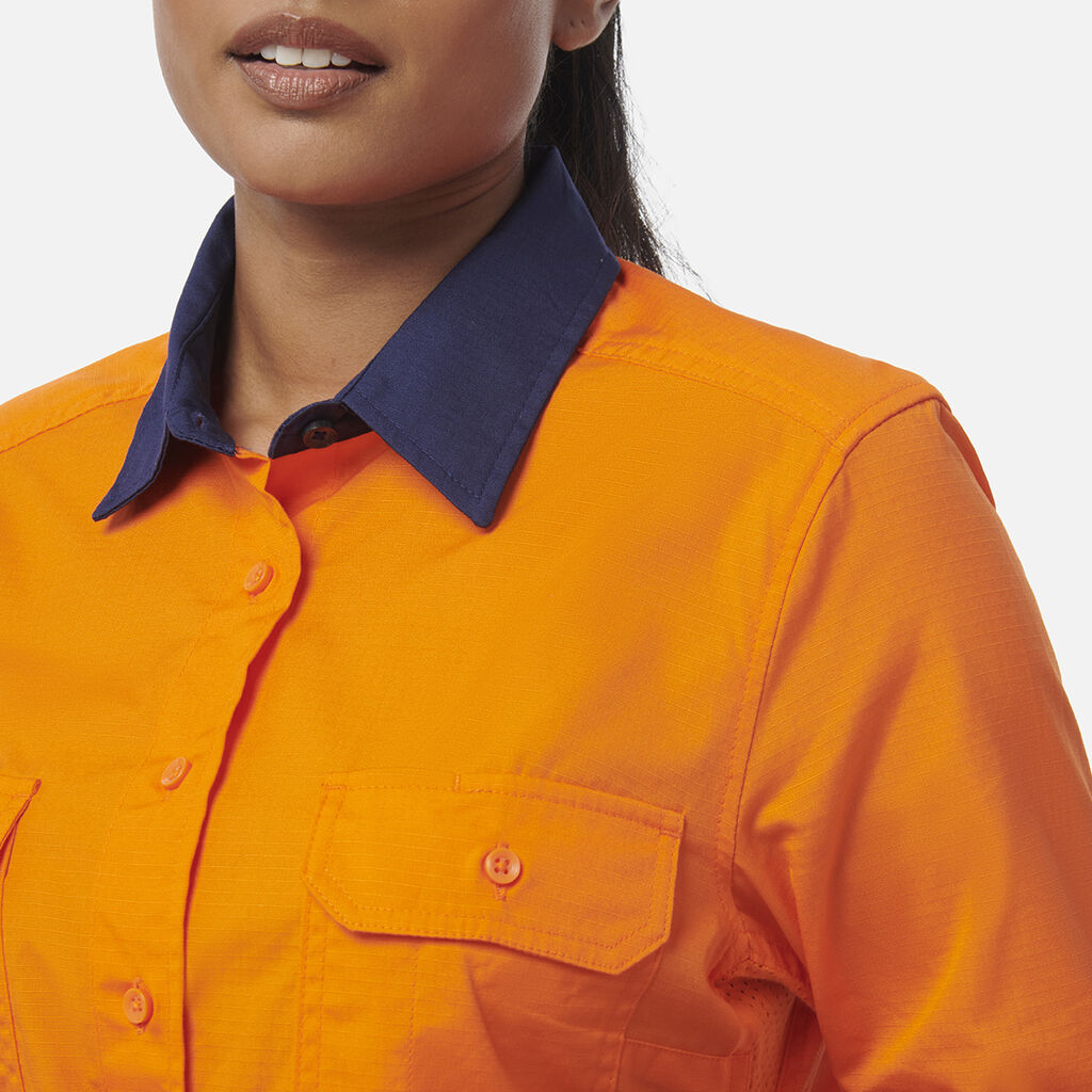 Women's Workcool Vented Spliced Shirt Long Sleeve