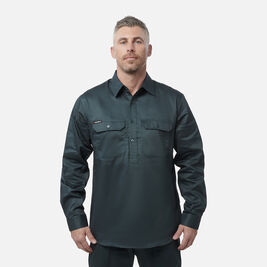 Originals Long Sleeve Closed Front Cotton Drill Work Shirt