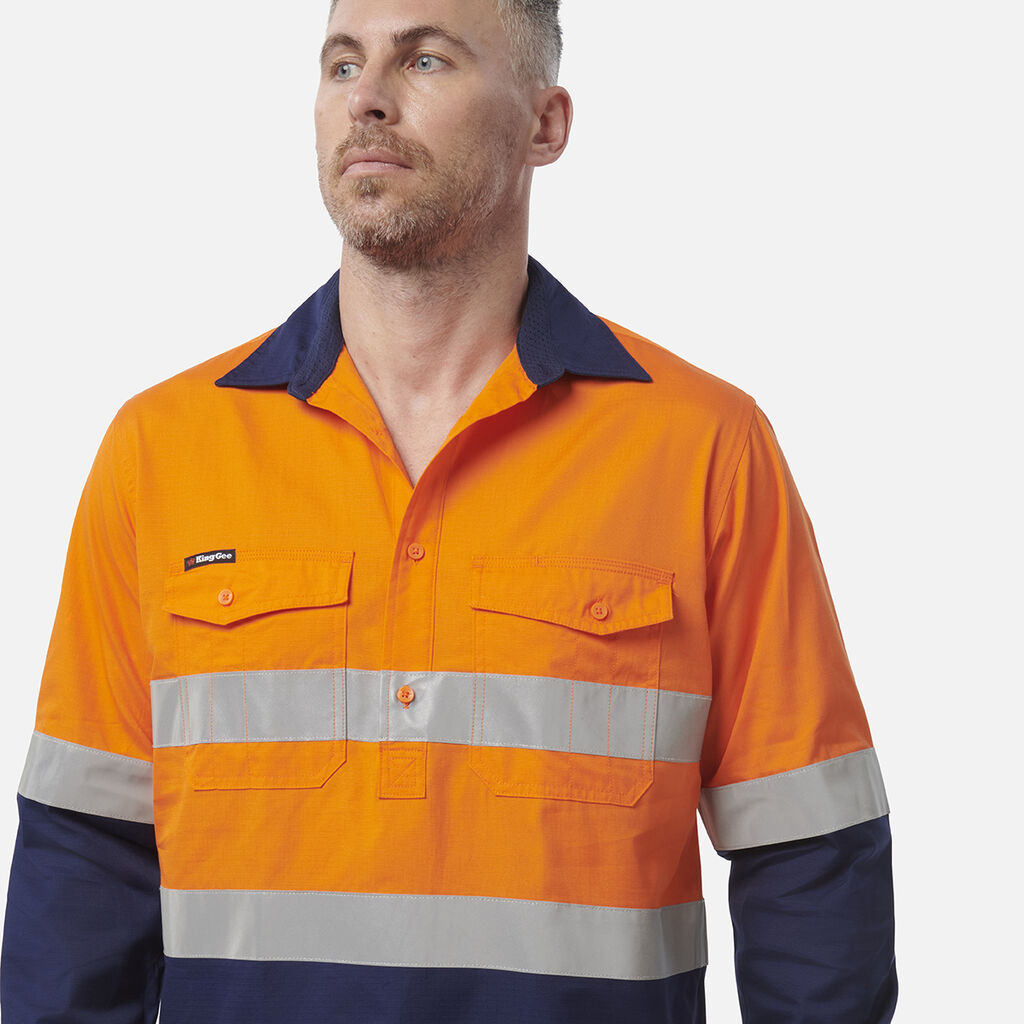 Workcool 2 Hi-Vis Reflective Closed Front Work Shirt