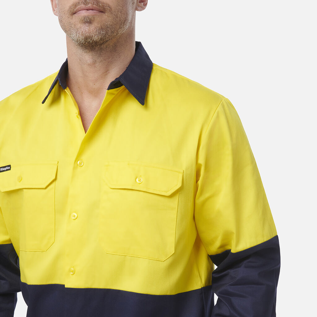 Originals Hi-Vis Long Sleeve Drill Work Shirt