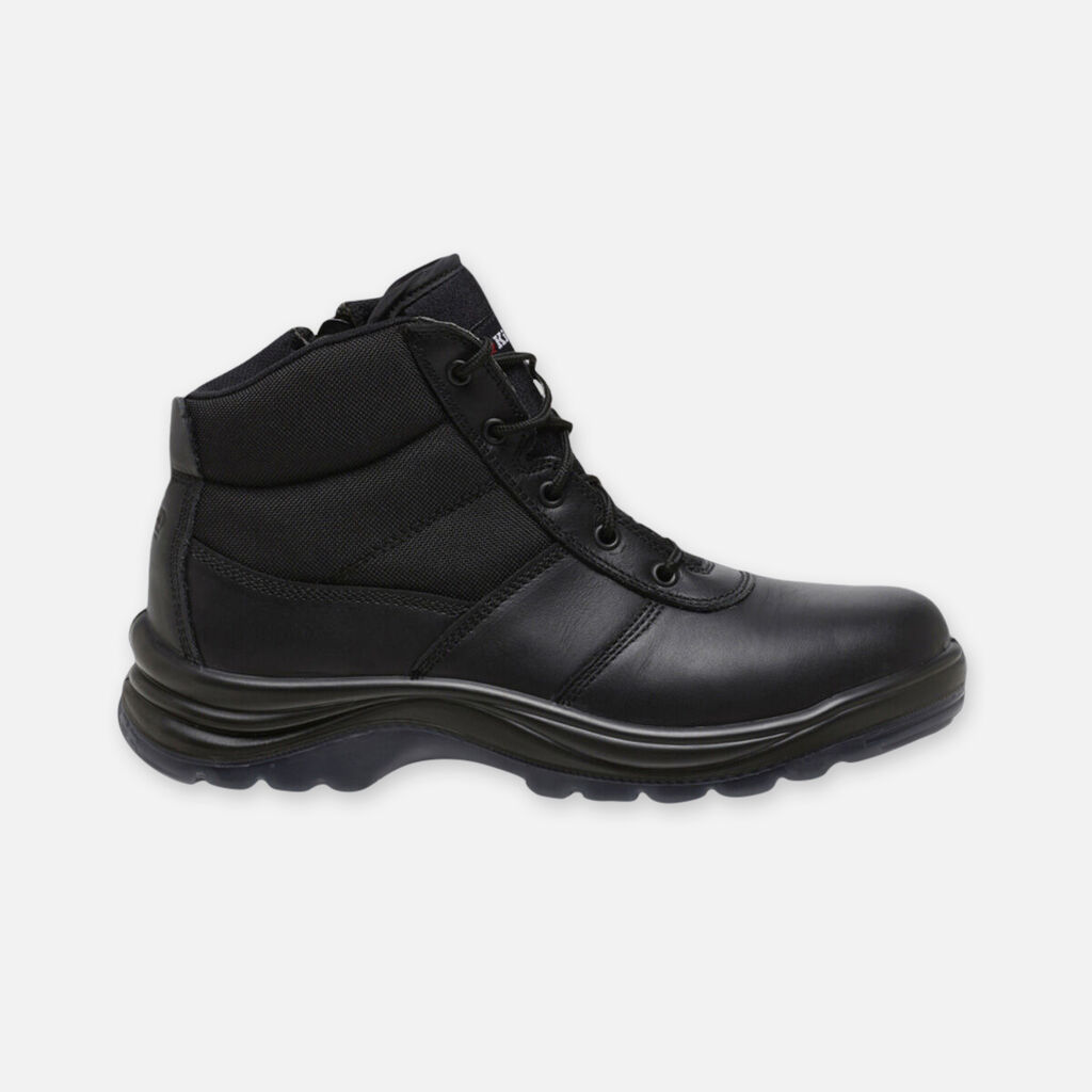 Tradie Shield Zip/Lace Non Safety Boots with Scuff Cap - Black