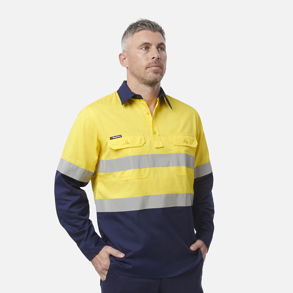 Workcool Vented Closed Front Spliced Shirt Taped Long Sleeve