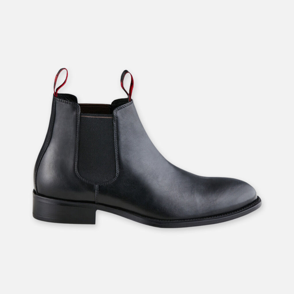Urban Leather Gusset Dress Boots - Black