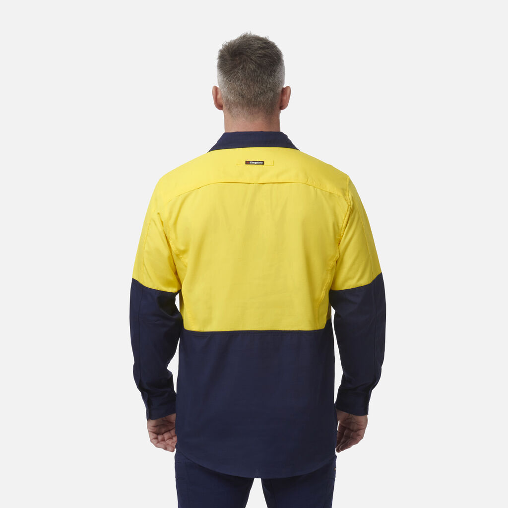 Workcool 2 Hi-Vis Two Tone Closed Front Long Sleeve Shirt