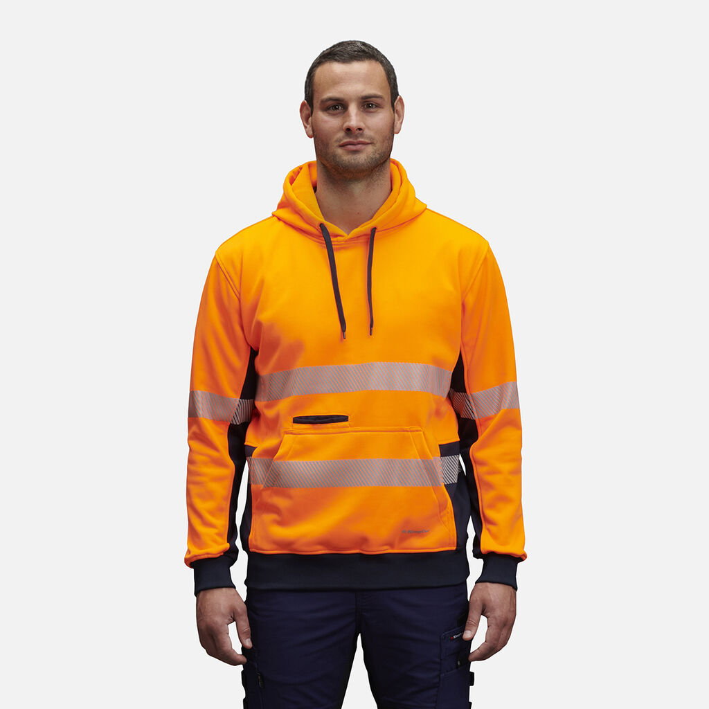 Hi-Vis ANSI Class 3 Reflective Fleece Hoodie — Construction Work Jacket With Hood, New With Tags