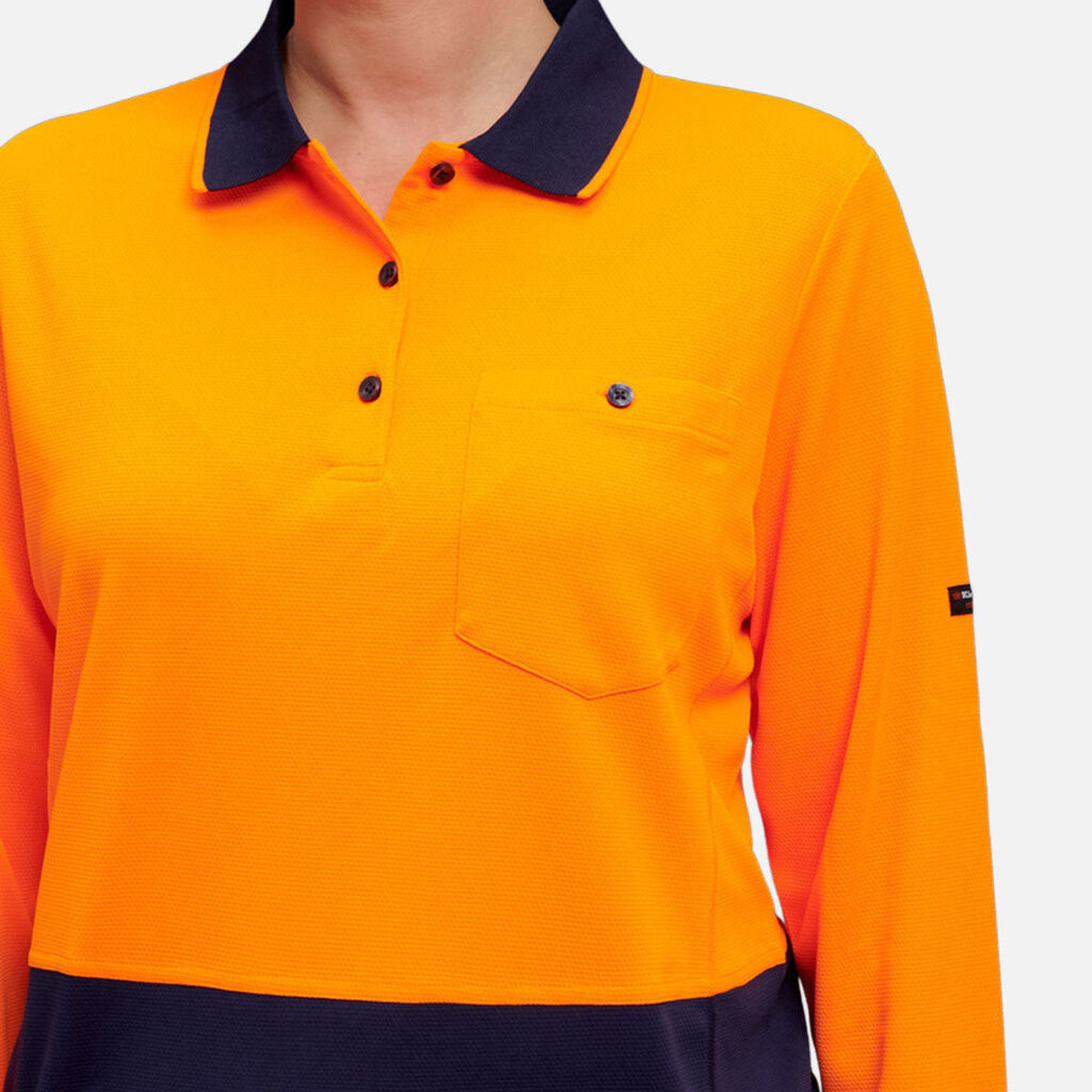 Women's Workcool Hyperfreeze Hi-Vis Long Sleeve Polo Shirt