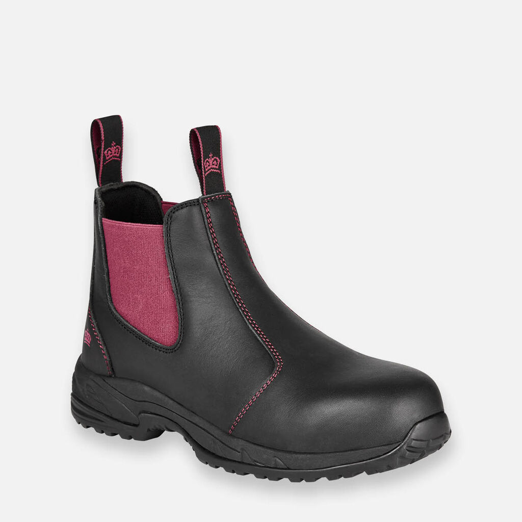 Women's Tradie Gusset Composite Cap Work Boots - Black