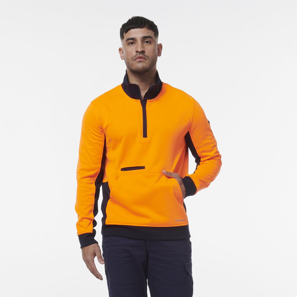 Hi Vis  Spliced 1/4 Zip Fleece