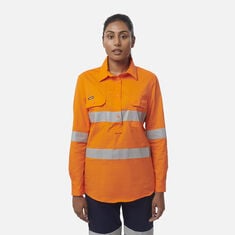 Womens Workcool Vented Closed Front Shirt Taped Long Sleeve