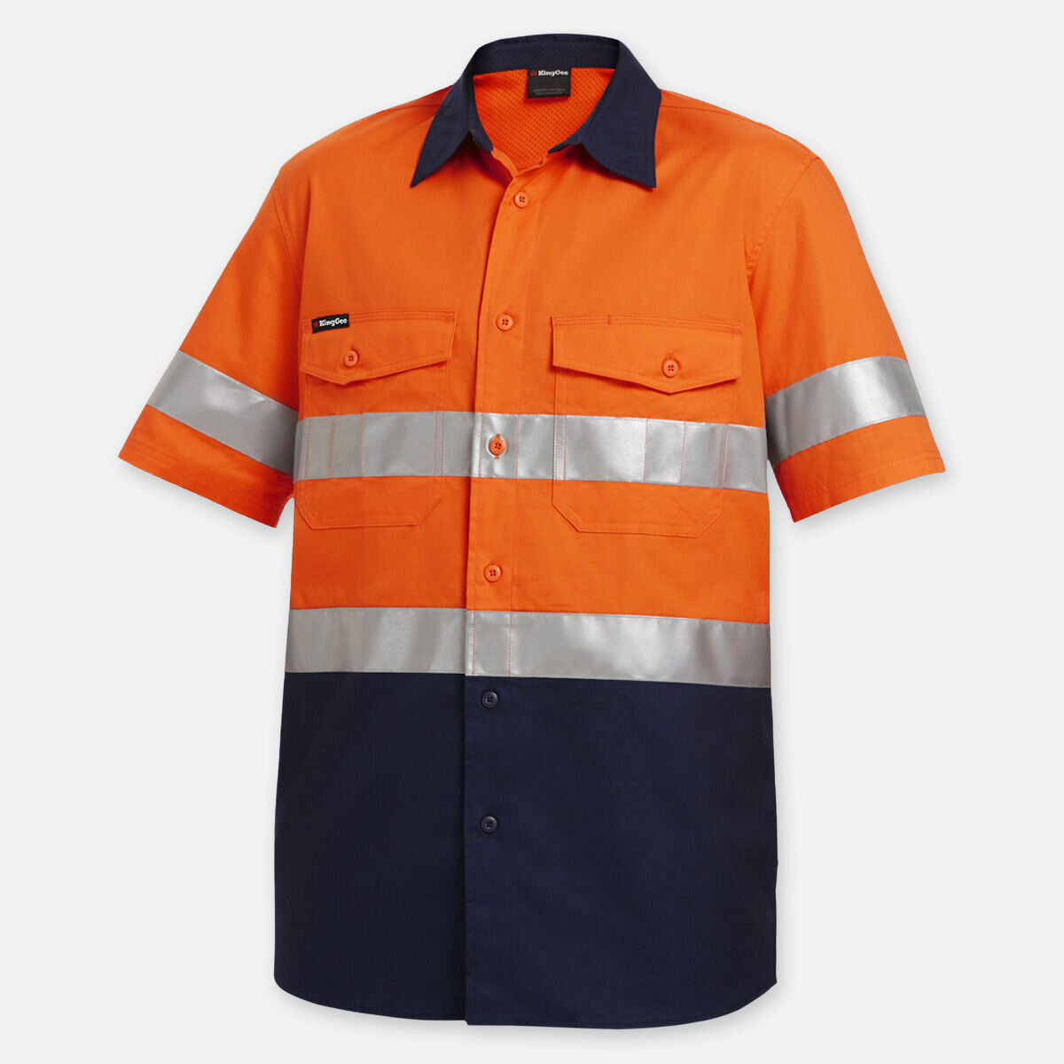 Reflective button hotsell up work shirts