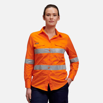 Women's Workcool 2 Hi-Vis Reflective Work Shirt