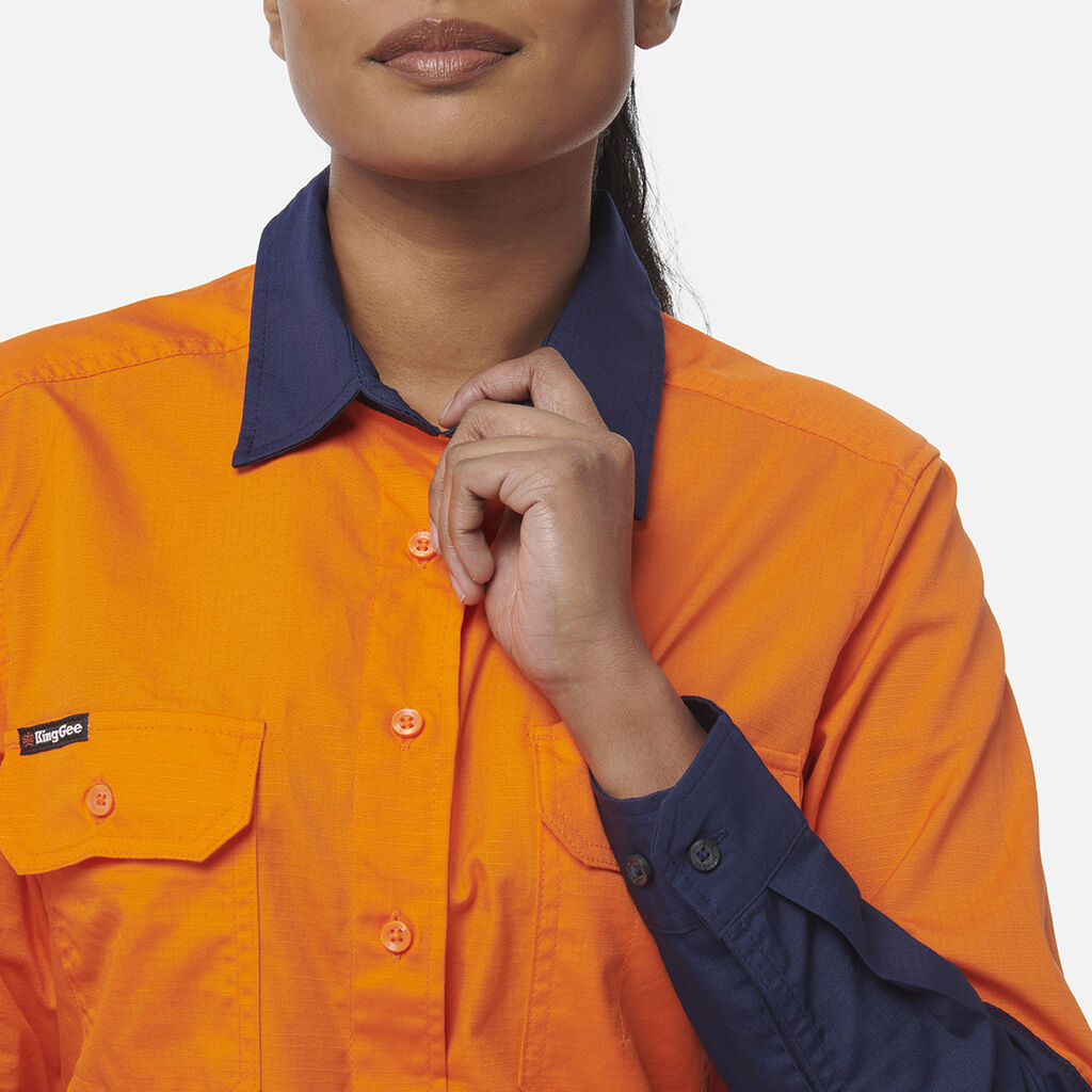 Women's Workcool Vented Spliced Shirt Long Sleeve