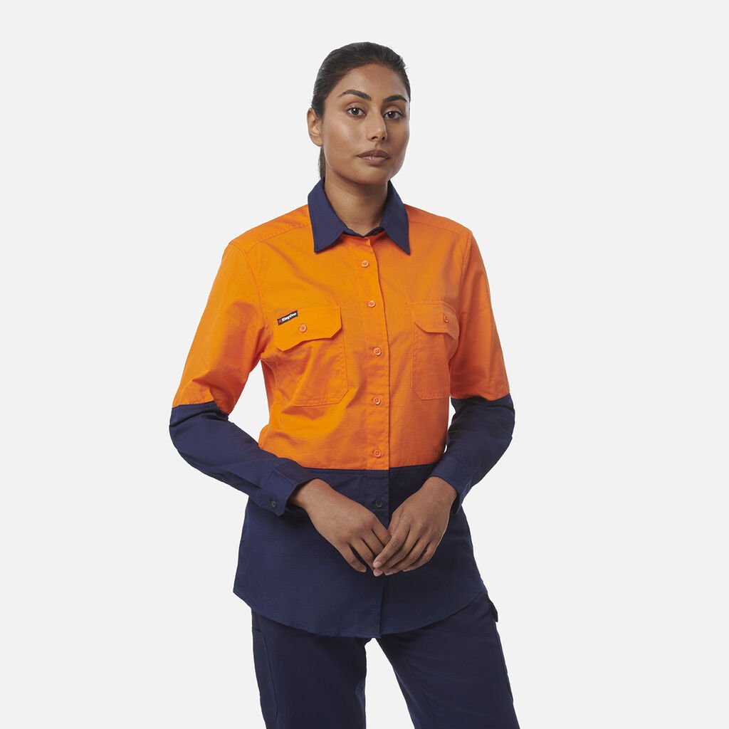 Women's Workcool Vented Spliced Shirt Long Sleeve