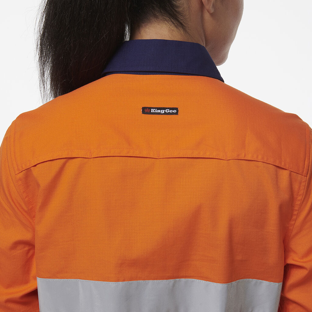 Womens Workcool Vented Closed Front Reflective Shirt