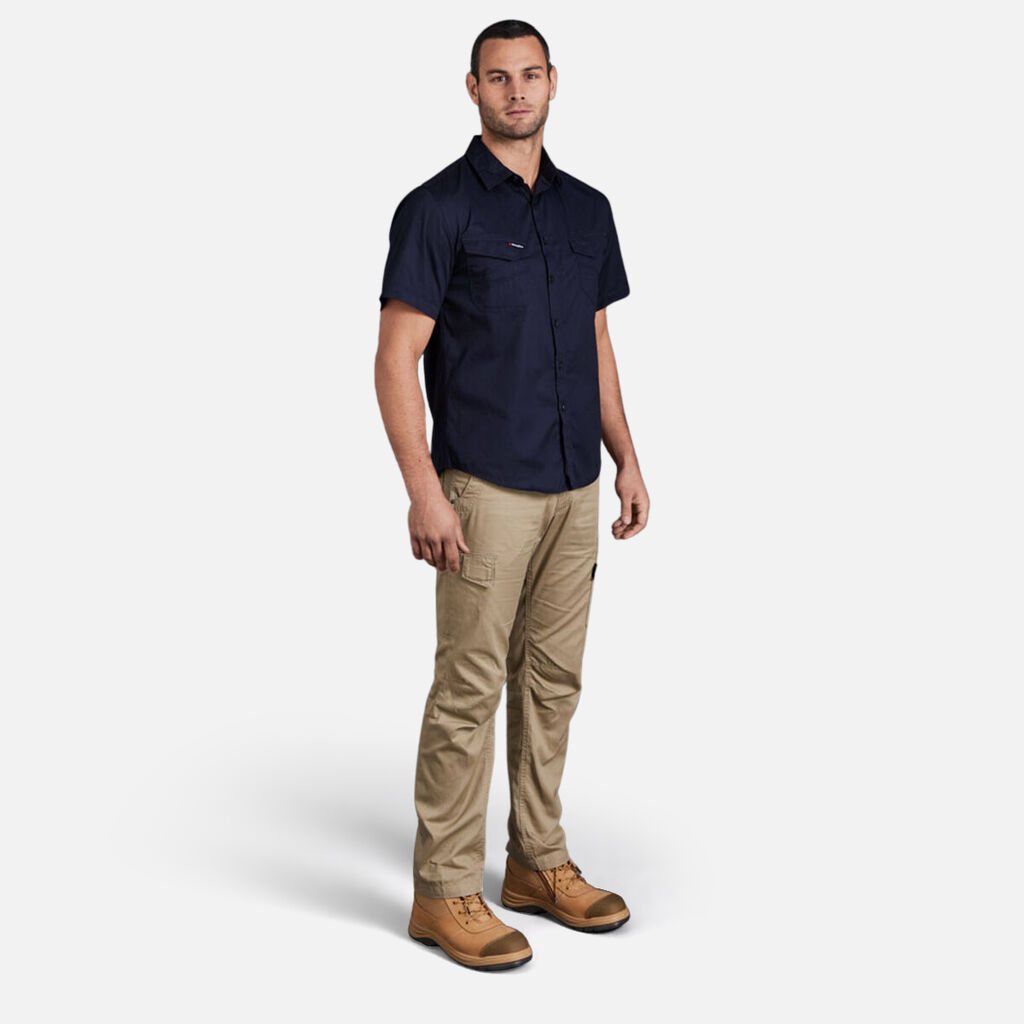 Tradies Lightweight Cotton Drill Short Sleeve Work Shirt