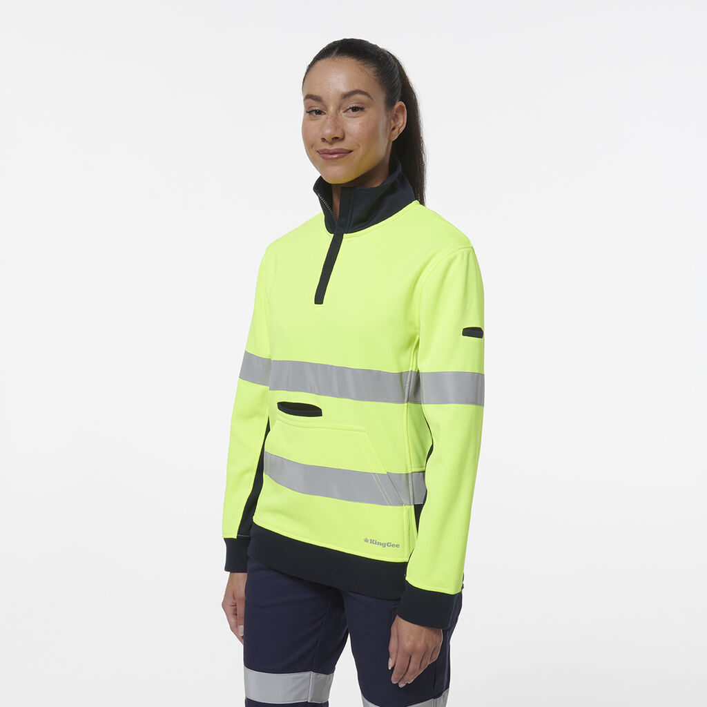 Women's Reflective Spliced 1/4 Zip Fleece