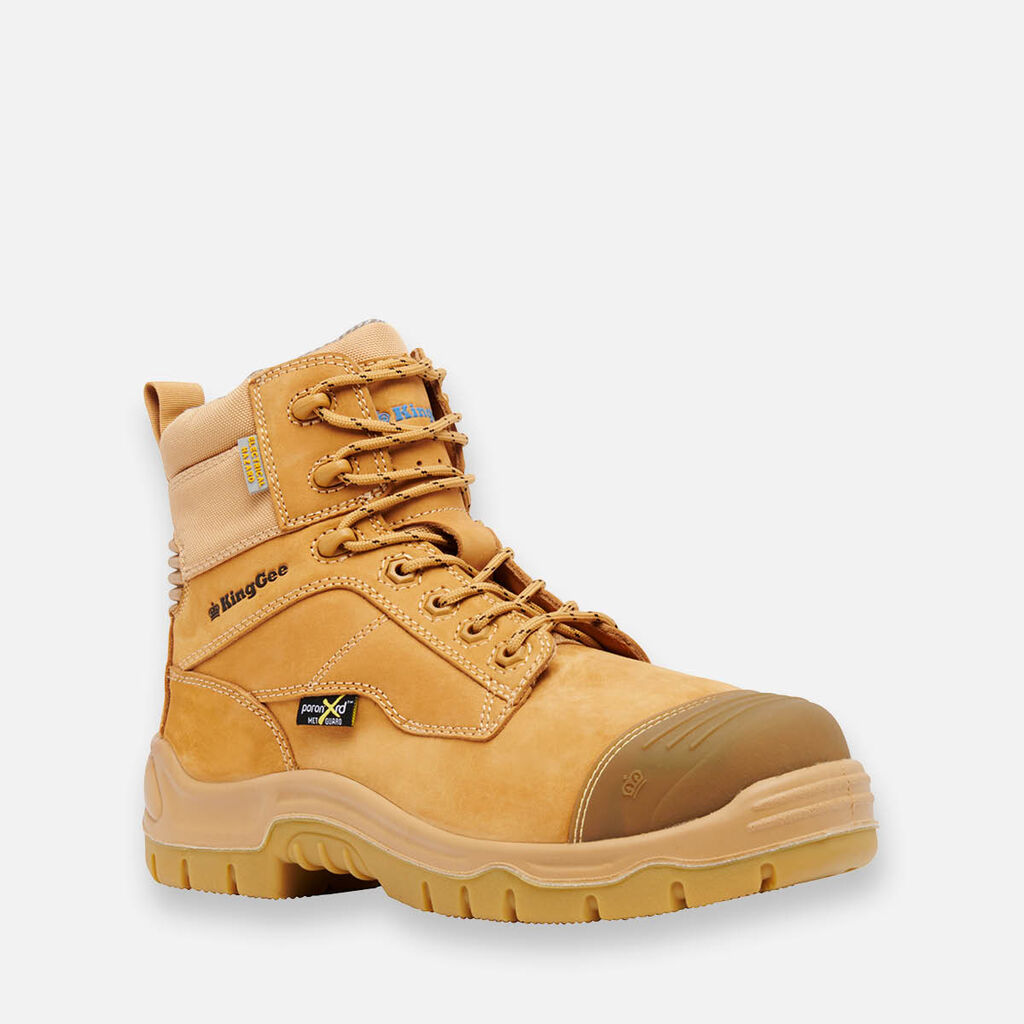 Phoenix Metguard Composite Toe Safety Work Boots 6" Wheat KingGee