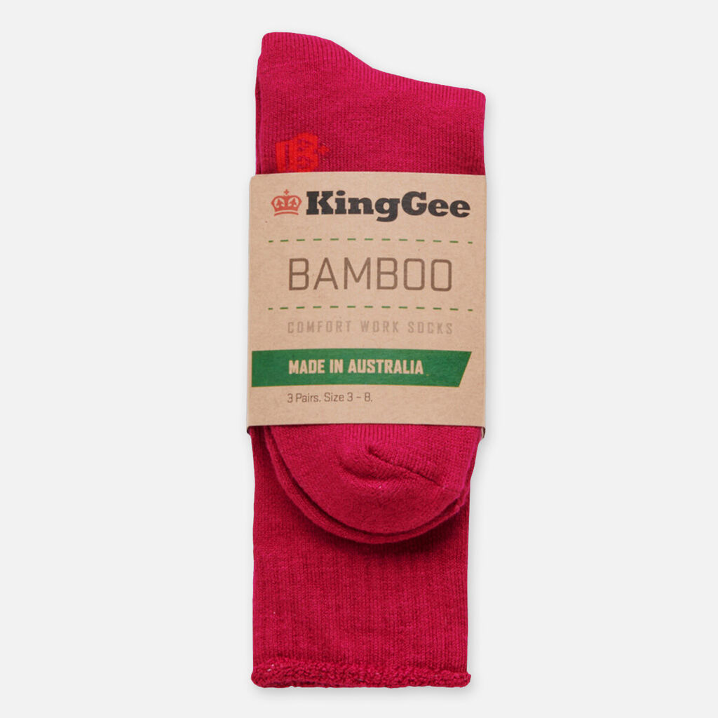Women's Bamboo Coloured Crew Socks - 3 Pack