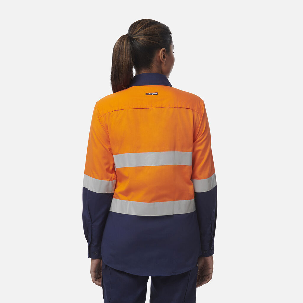 Womens Workcool Vented Spliced Spliced Shirt Taped Long Sleeve