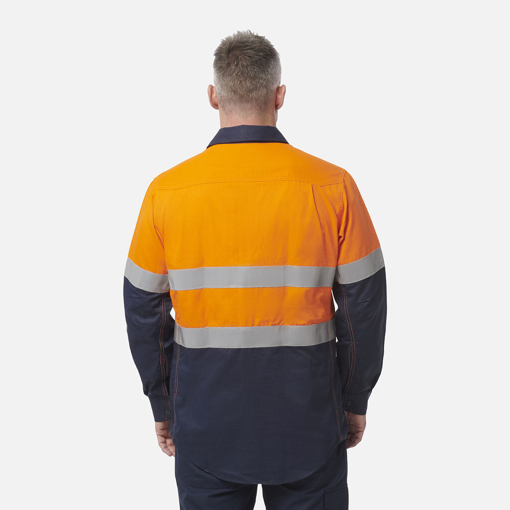 ShieldTec Fr Hi Vis 2 Tone Open Front Taped Shirt