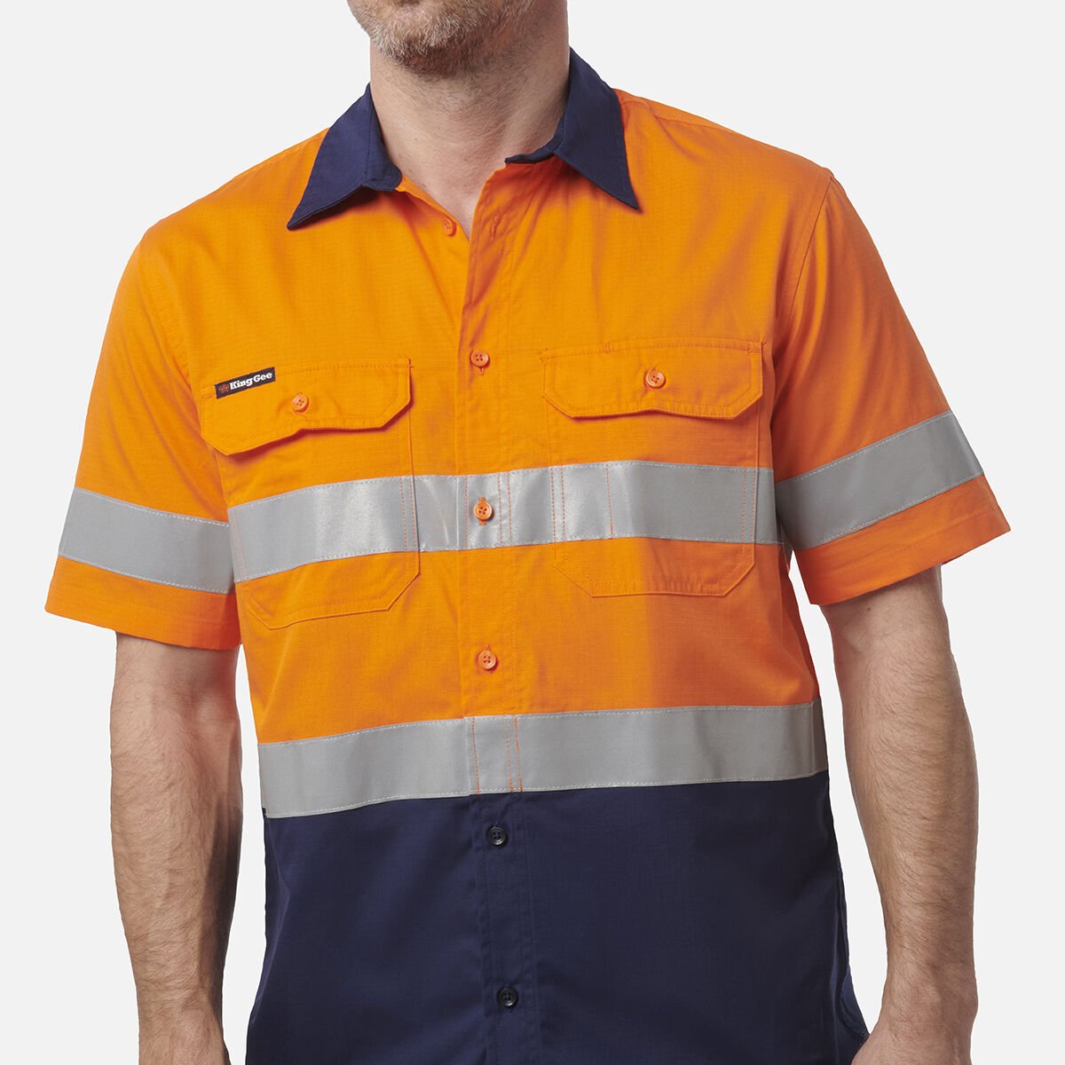 Workcool Vented Spliced Shirt Taped Short Sleeve | KingGee Australia