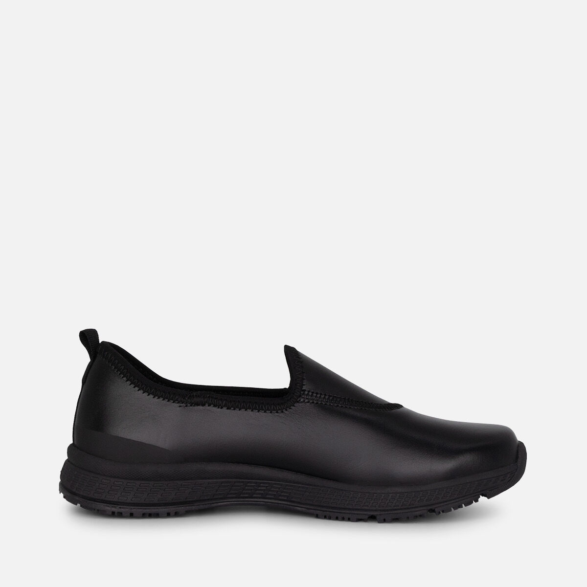 Women s Superlite Leather Slip On Work Shoes Black KingGee Australia