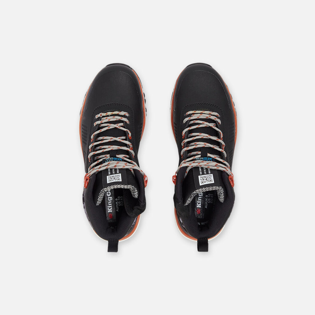 Terra Firma Hybrid Zip/Lace Composite Toe Work Boots 5" - Black/Burnt Orange