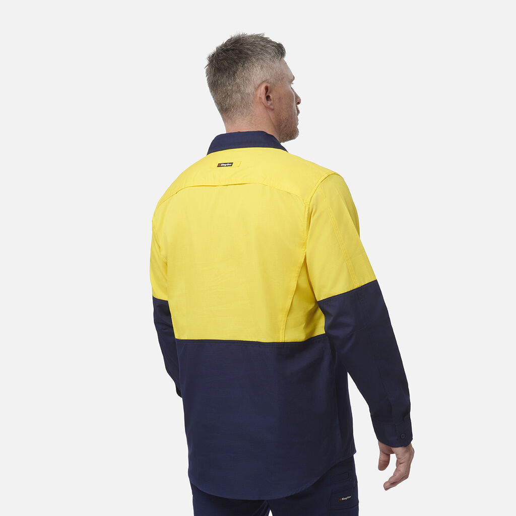 Workcool 2 Hi-Vis Two Tone Closed Front Long Sleeve Shirt