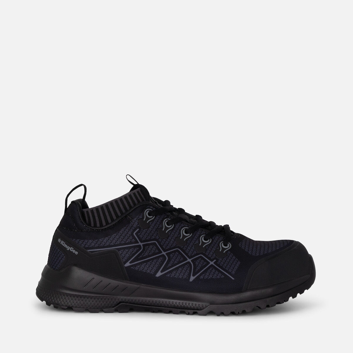 Vapour Hybrid Slip Resistant Safety Toe Shoes Black Grey