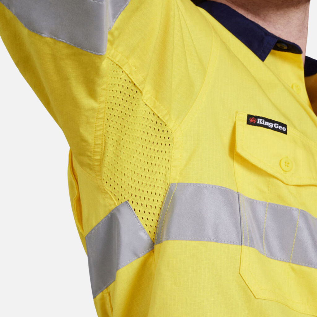 Workcool 2 Hi-Vis Reflective Two Tone Long Sleeve Work Shirt