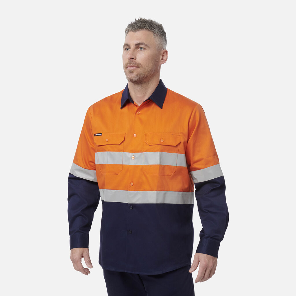 Originals Hi-Vis Reflective Two Tone Long Sleeve Work Shirt 