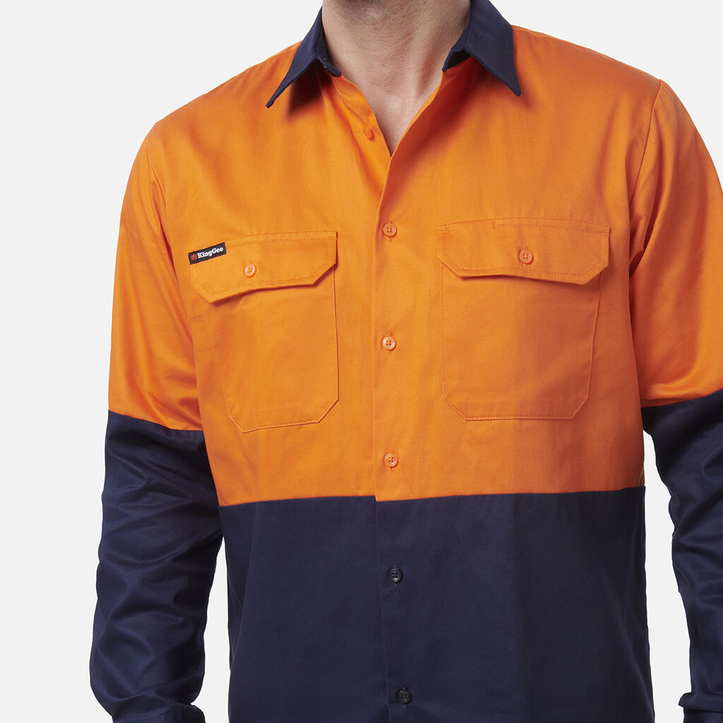 Originals Hi-Vis Long Sleeve Drill Work Shirt